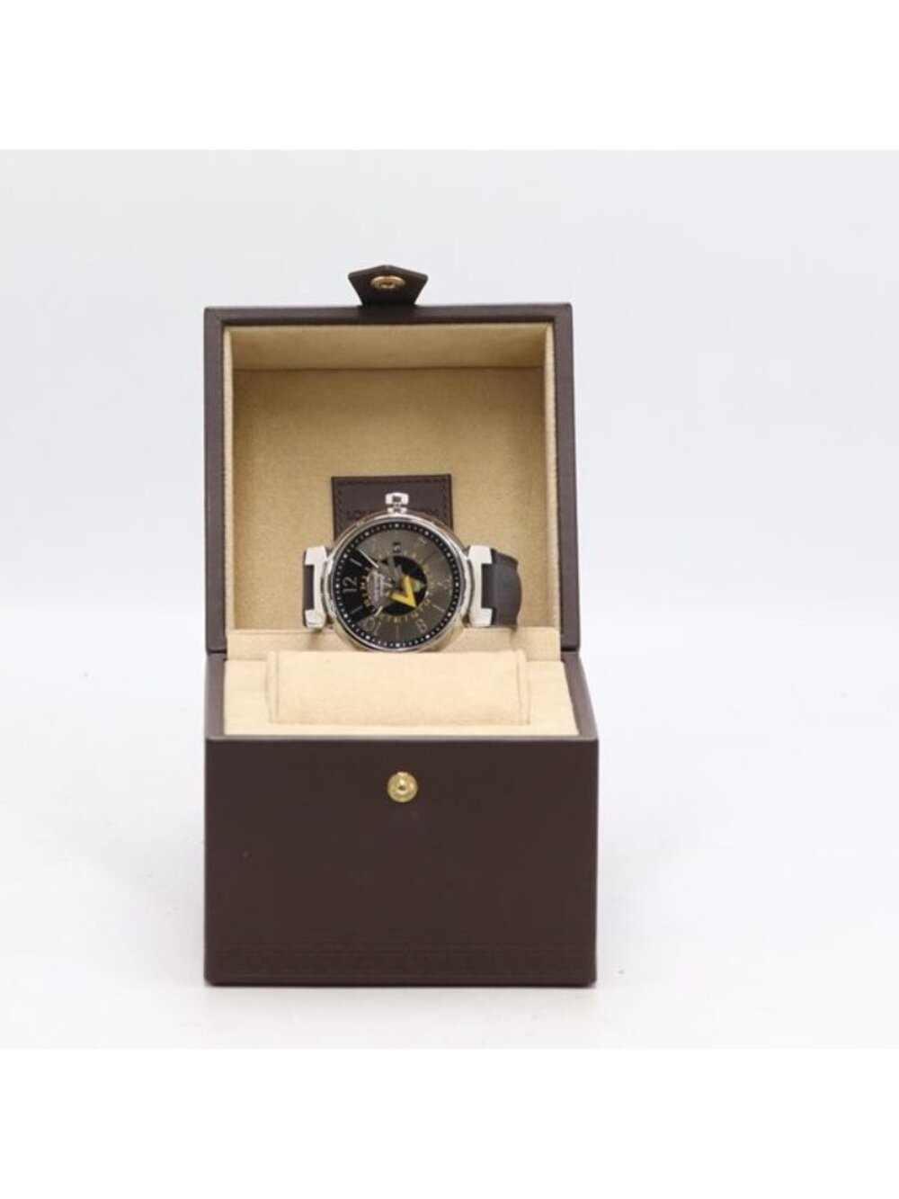 Louis Vuitton Tambour GMT Automatic Date GMT Gray Black Dial Watch - Picture 5 of 5